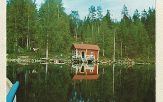 Postikortti: Turjanlinnan sauna, Suomussalmi
