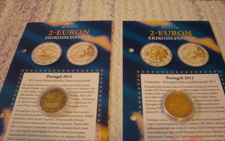 2-euron erikoislyönnit, Portugal, 2 kpl, erilaisia