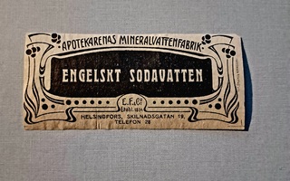 Engelskt sodavatten H;ki  etiketti