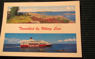 Viking Line. Travelled by Viking Line. Laivapostikortti