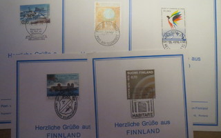 Viisi Postin tervehdyskorttia Saksaan