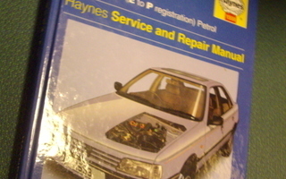 PEUGEOT 405  1988 to 1997 Haynes korjauskirja *Sis.postikulu