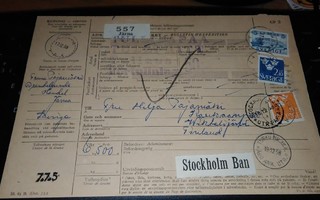 Ruotsi - Vihteljärvi Osoitekortti 1958 PK450/20