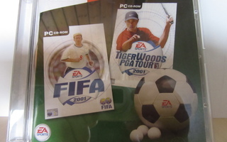 Fifa 2001 ja Tiger Woods 2001 PC pelit