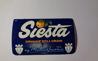 Etiketti - Siesta Orange Still Drink