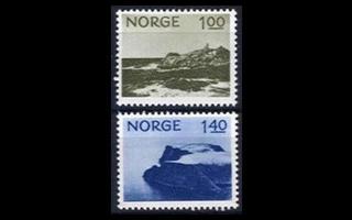 Norja 679-80 ** Turistimerkkejä (1974)