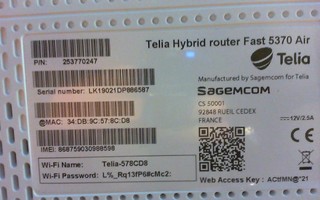 Hybrid router Fast 5370 Air ADSL- ja VDSL2 -modeemi