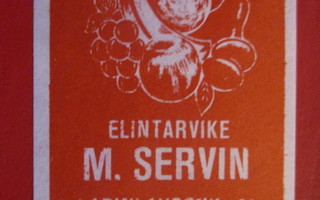 TT ETIKETTI - ELINTARVIKE M.SERVIN  H-1154