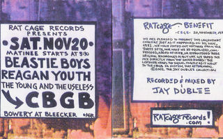 VARIOUS ARTISTS - Rat Cage Benefit CDR (USA hc punk 1982)