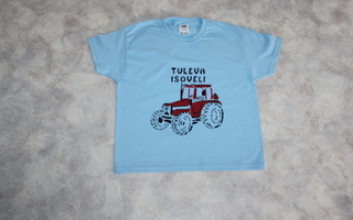 Traktori t-paita Tuleva isoveli teksti 92cm, 98cm, 104cm