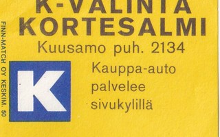 Kuusamo. K -Valinta Kortesalmi , kauppa-auto       b434