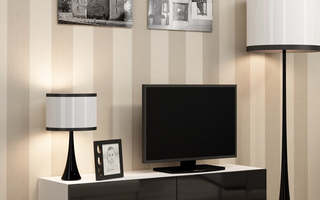 Cama TV stand VIGO 140 30/140/40 white/black gloss