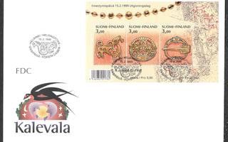 Kalevala 1999 FDC (LAPE 1461-1463 ; BL 22)