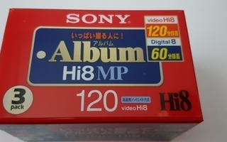 DIGITAL8 Hi8 Hi-8 Video8 Videokasetti Sony, Uusi, 3-pack