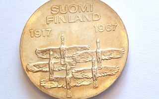 1967 10 mk Itsenäinen Suomi 50V Hopeaa