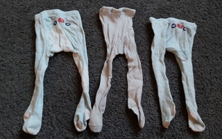 3 x sukkahousut vauvalle koko 70 - 80