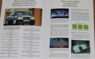 1991 Mercedes-Benz turvallisuus esite - KUIN UUSI - suom