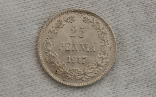 25 penniä 1917, Suomi, ilman kruunua