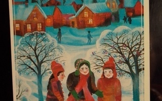Joulukortti taiteilija Aune Paulin