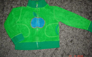 DUNS vihreä froteinen takki (orgaanista puuvillaa), koko 92