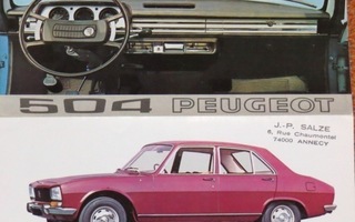 1969 Peugeot 504 esite -  KUIN UUSI