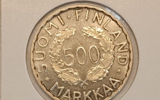 Olympia 500 markkaa hopeaa 1952 ylimääräinen  RISU variantti
