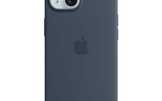 Apple iPhone 15 silikonikotelo MagSafella - Navy