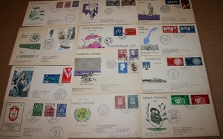Norja postimerkki FDC 1967-71