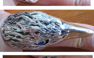Kotkanpää sormus "Siniset silmät" (UPEA) koko: 20-24mm