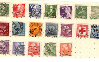 Vanhoja postimerkkejä Ruotsi