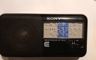 Radio SONY ICF-350W - FM AM toimiva .pieni koko