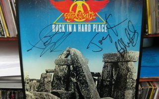 AEROSMITH-ROCK IN A HARD PLACE LP + 3 x NIMMARIT