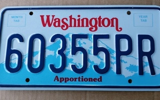 Washington USA rekisterikilpi