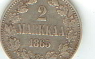 Suomi 2 mk 1865 Ag