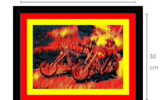 Easy Rider canvastaulu 30 cm x 40 cm musta kehys