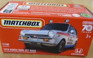 Honda N600 Off Road Rallye 2 Door White 1970 Matchbox 1:64