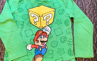 Super Mario pitkähihainen paita koko 104