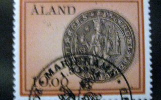 Åland merkit 2kpl ensip.leimalla 1.3.1984 (Loo)