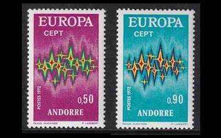 Andorra Fr 238-9 ** Europa (1972)