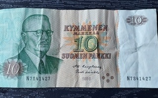10 markkaa Paasikivi1980 N  10 mk