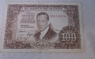 100 pesetas v.1953