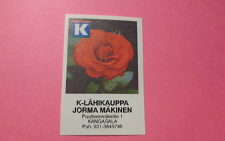TT-etiketti K K-Lähikauppa Jorma Mäkinen, Kangasala