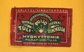 Tulitikkuetiketti - PUIJO