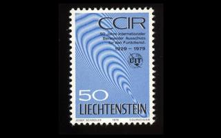 Liechtenstein 728 ** Radioviestinnän valvonta 50v (1979)