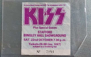 KISS : Keikkalippu Animalize kiertueelta 1984