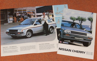 1982 Nissan Cherry esite - KUIN UUSI - 12 sivua - suom