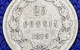 25 penniä 1875 Hopeaa