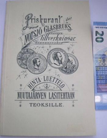 VANHA Hinta-Luettelo Nuutajärvi Lasitehdas 1882/1969 - Huuto.net