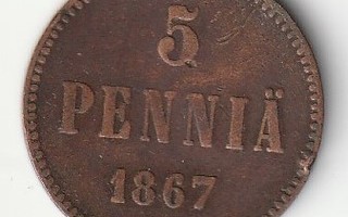 5 Penniä 1867