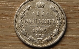 15 kopeekkaa 1905, Hopea, Nikolai II